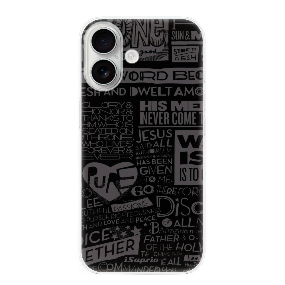 Odolné silikónové puzdro iSaprio - Text 01 - iPhone 16