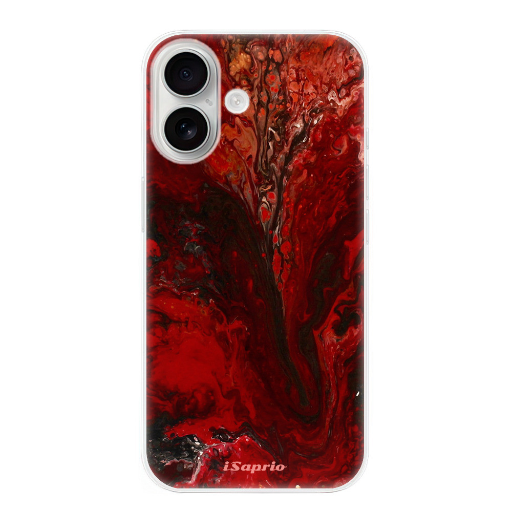 Odolné silikónové puzdro iSaprio - RedMarble 17 - iPhone 16