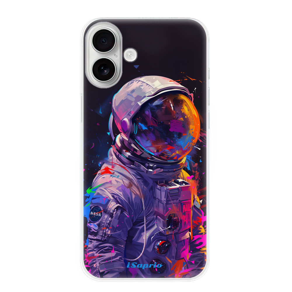 Odolné silikónové puzdro iSaprio - Neon Astronaut - iPhone 16 Plus
