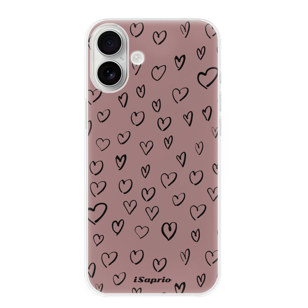 Odolné silikónové puzdro iSaprio - Heart Dark - iPhone 16 Plus