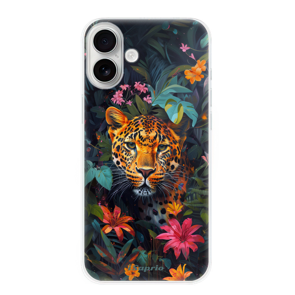 Odolné silikónové puzdro iSaprio - Flower Jaguar - iPhone 16 Plus