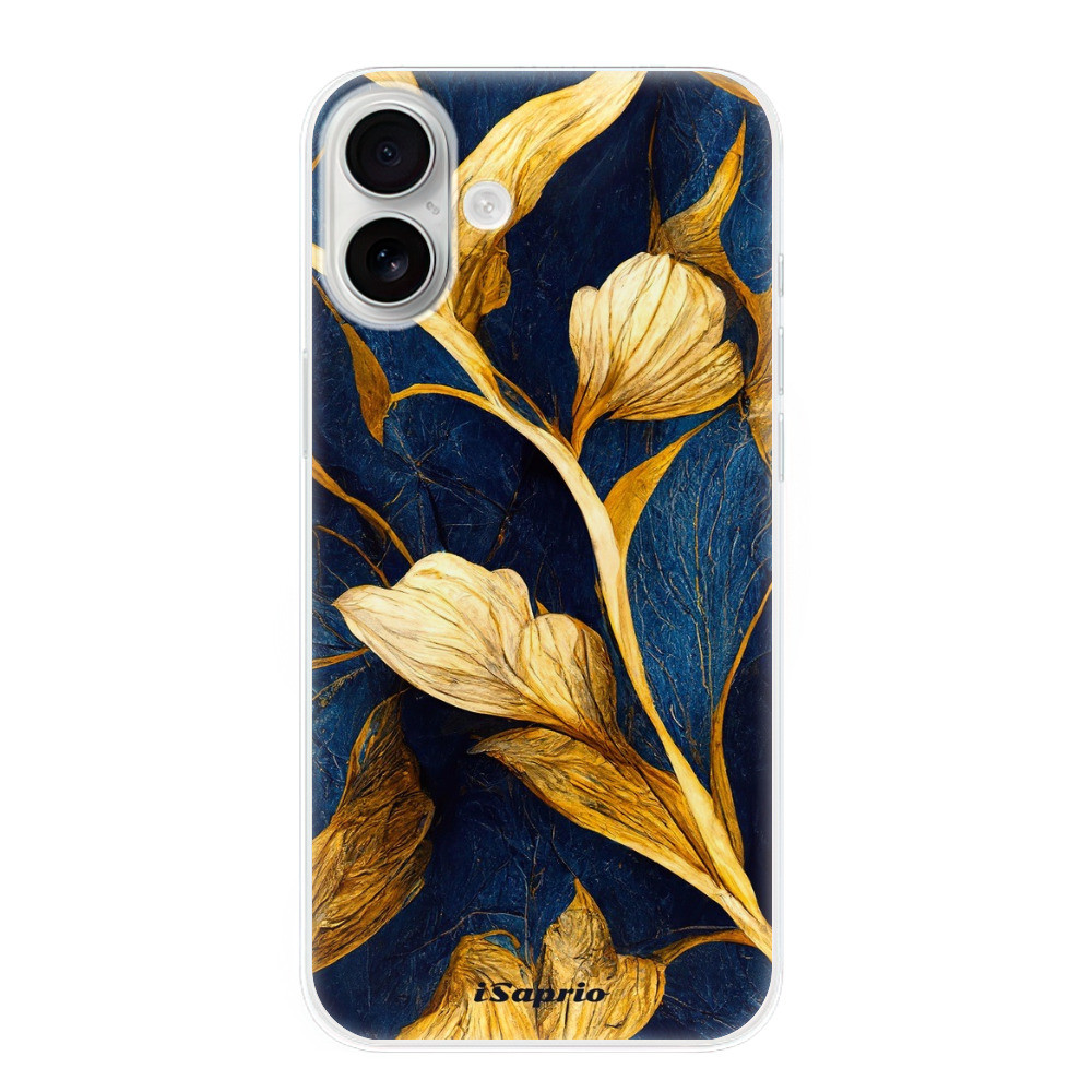 Odolné silikónové puzdro iSaprio - Gold Leaves - iPhone 16 Plus