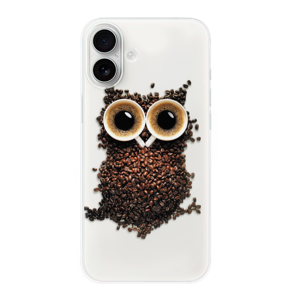 Odolné silikónové puzdro iSaprio - Owl And Coffee - iPhone 16 Plus