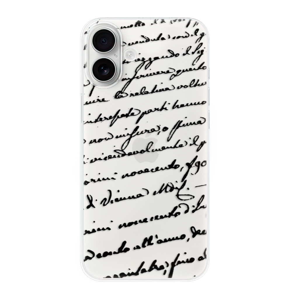 Odolné silikónové puzdro iSaprio - Handwriting 01 - black - iPhone 16 Plus