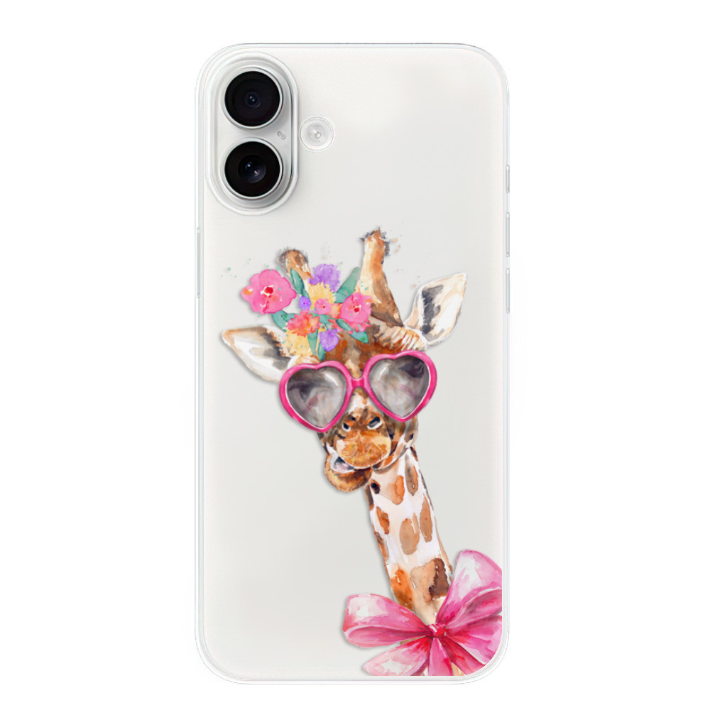 Odolné silikónové puzdro iSaprio - Lady Giraffe - iPhone 16 Plus