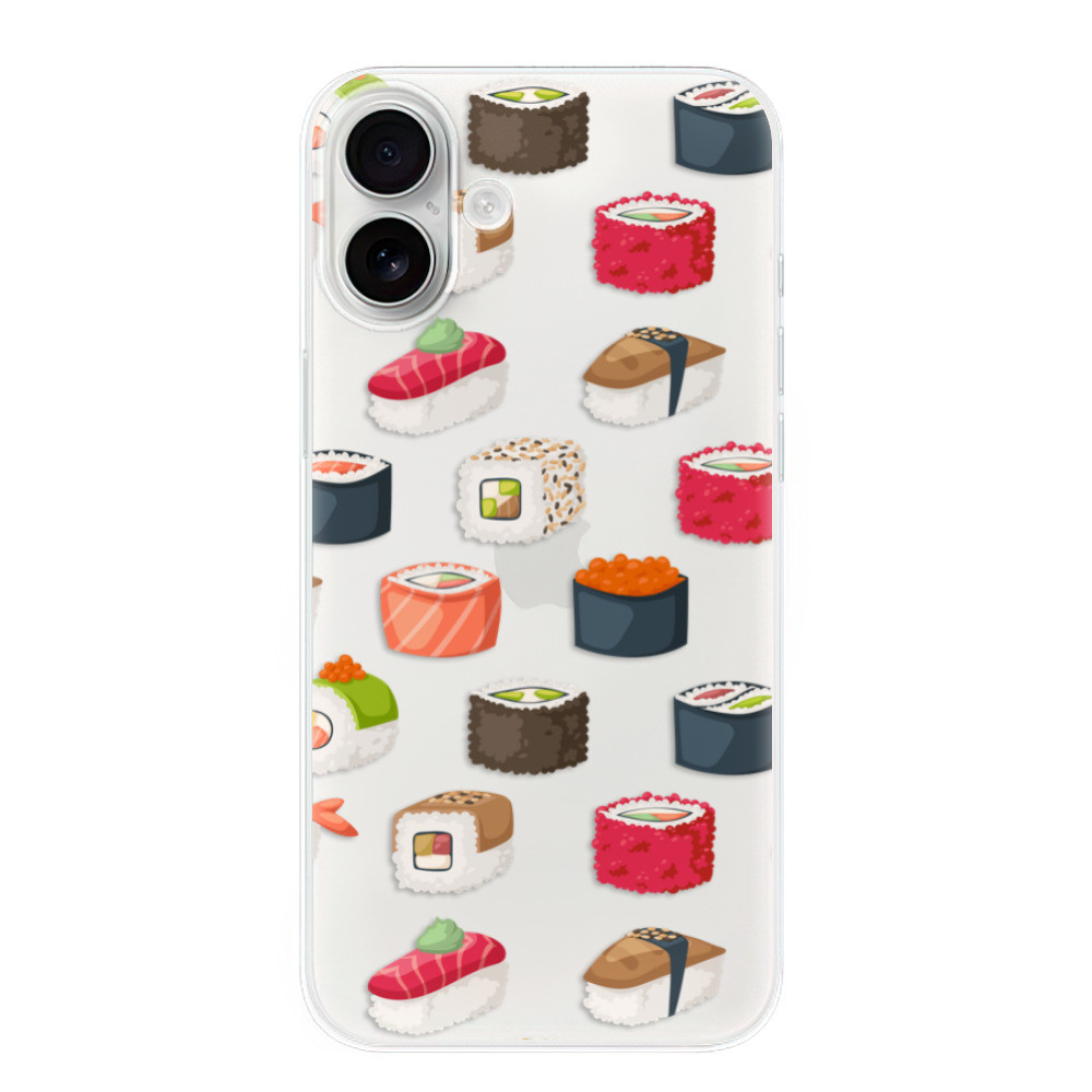 Odolné silikónové puzdro iSaprio - Sushi Pattern - iPhone 16 Plus