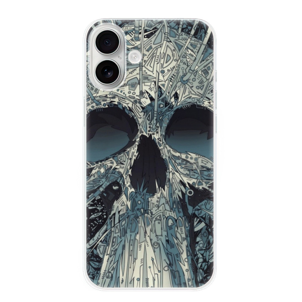 Odolné silikónové puzdro iSaprio - Abstract Skull - iPhone 16 Plus