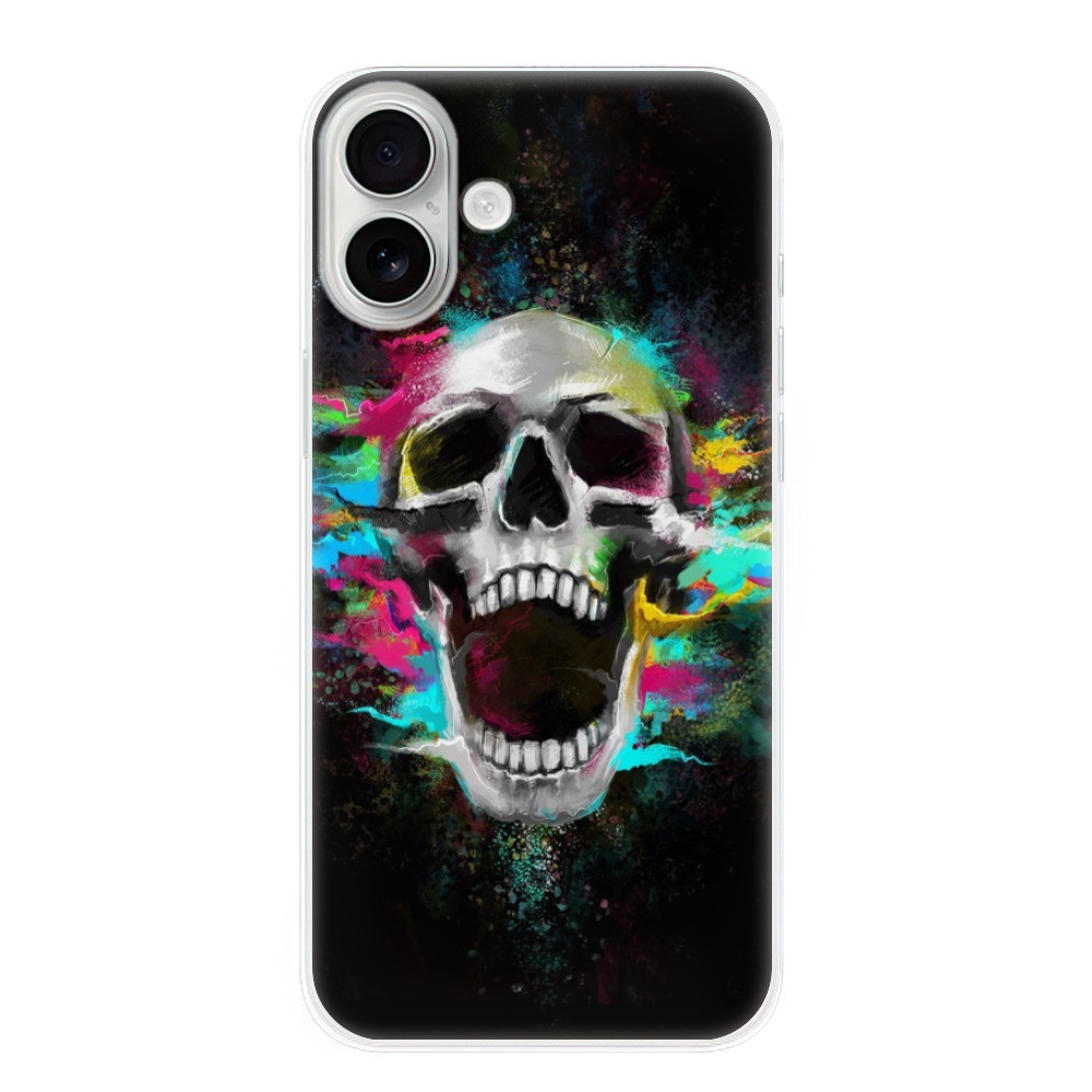 Odolné silikónové puzdro iSaprio - Skull in Colors - iPhone 16 Plus