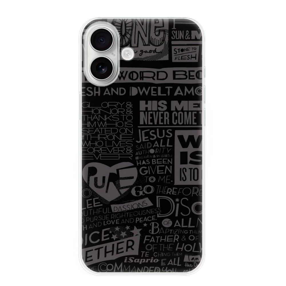 Odolné silikónové puzdro iSaprio - Text 01 - iPhone 16 Plus