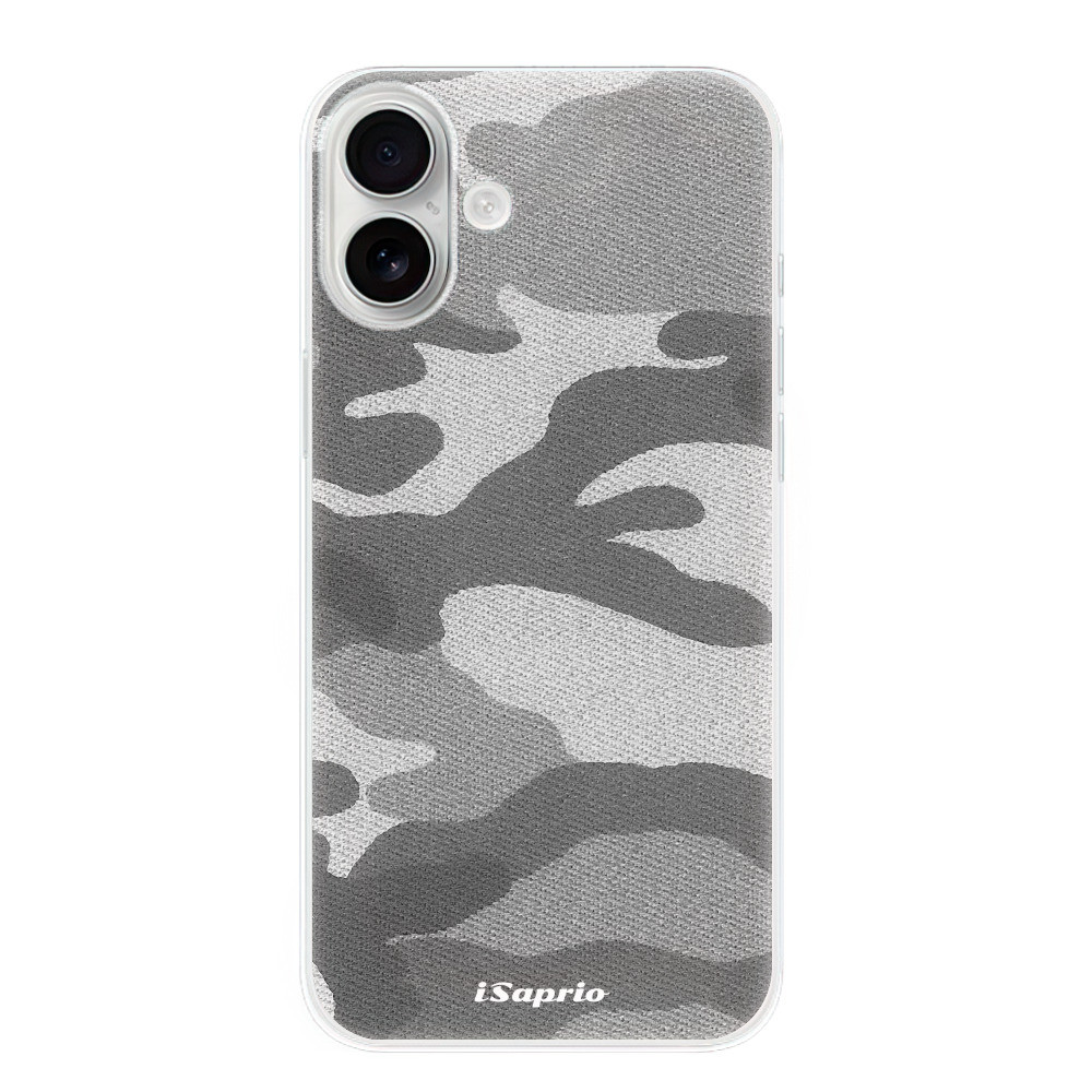 Odolné silikónové puzdro iSaprio - Gray Camuflage 02 - iPhone 16 Plus