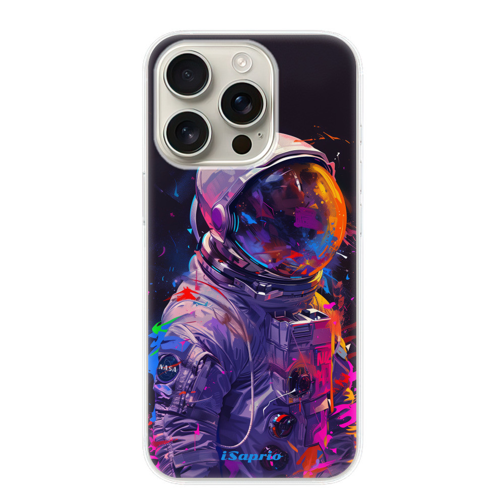 Odolné silikónové puzdro iSaprio - Neon Astronaut - iPhone 16 Pro