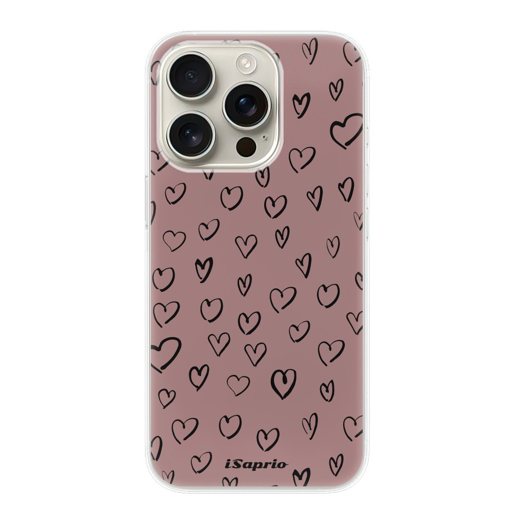 Odolné silikónové puzdro iSaprio - Heart Dark - iPhone 16 Pro