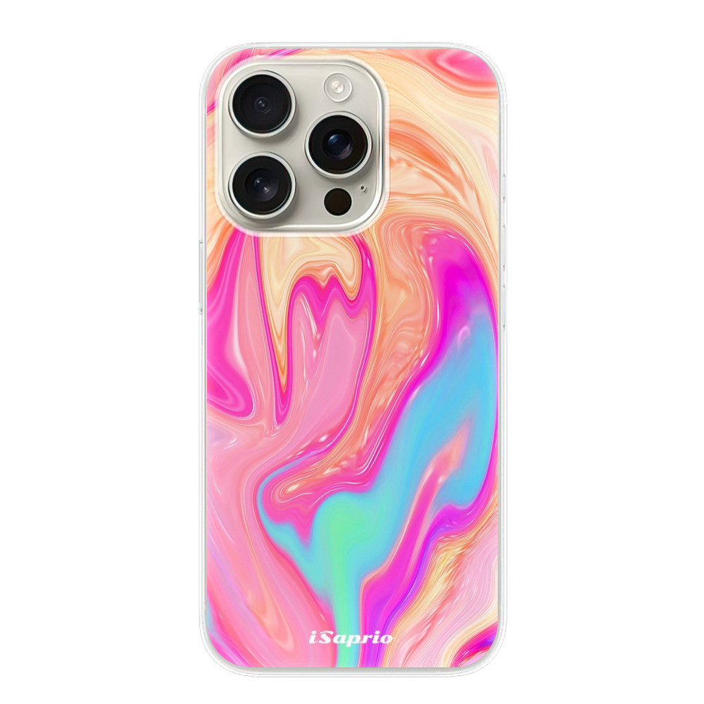 Odolné silikónové puzdro iSaprio - Orange Liquid - iPhone 16 Pro
