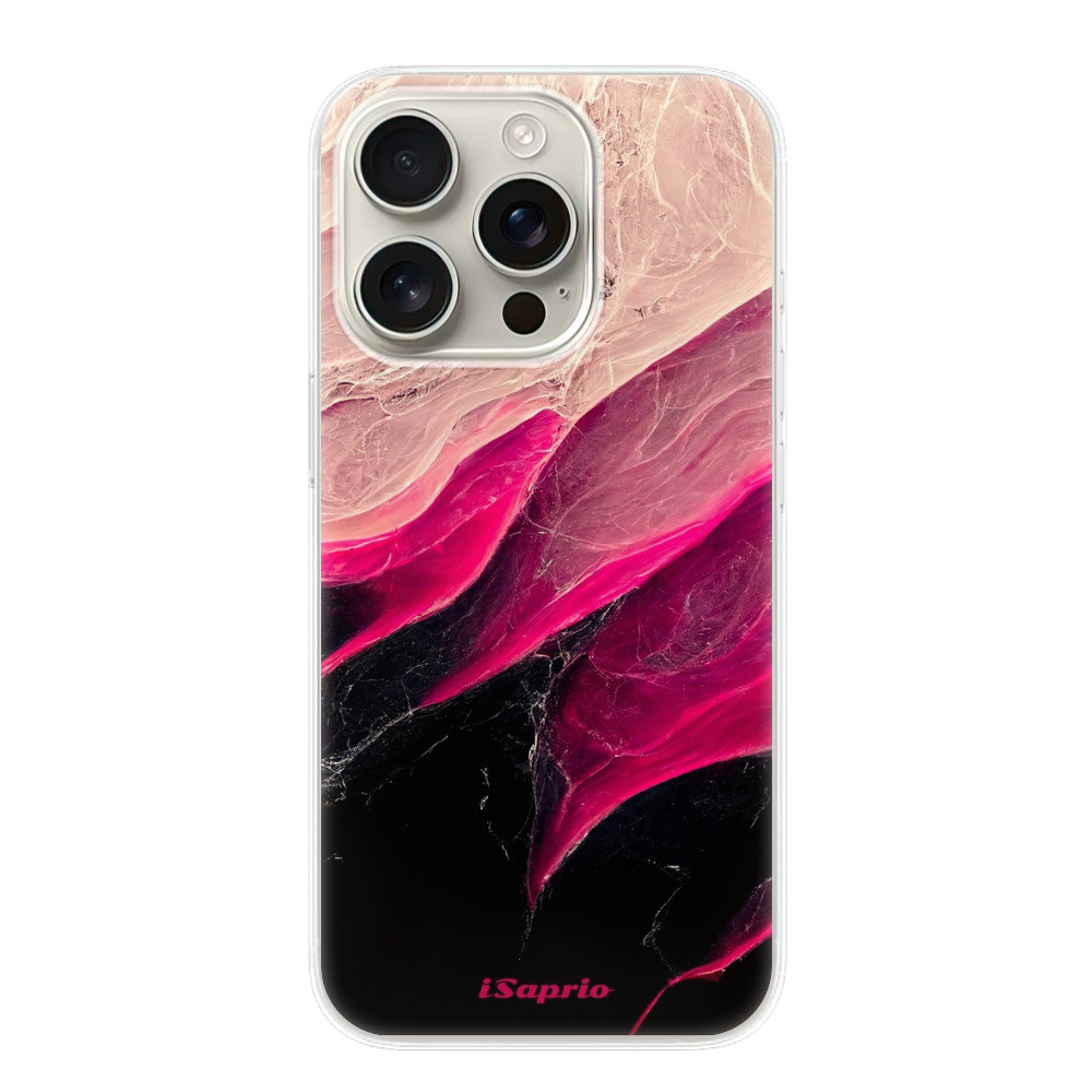 Odolné silikónové puzdro iSaprio - Black and Pink - iPhone 16 Pro