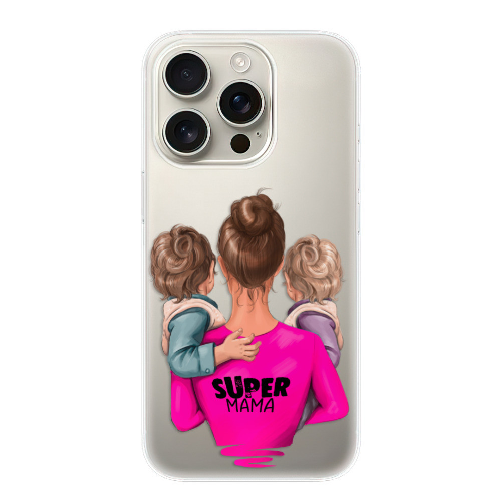 Odolné silikónové puzdro iSaprio - Super Mama - Two Boys - iPhone 16 Pro