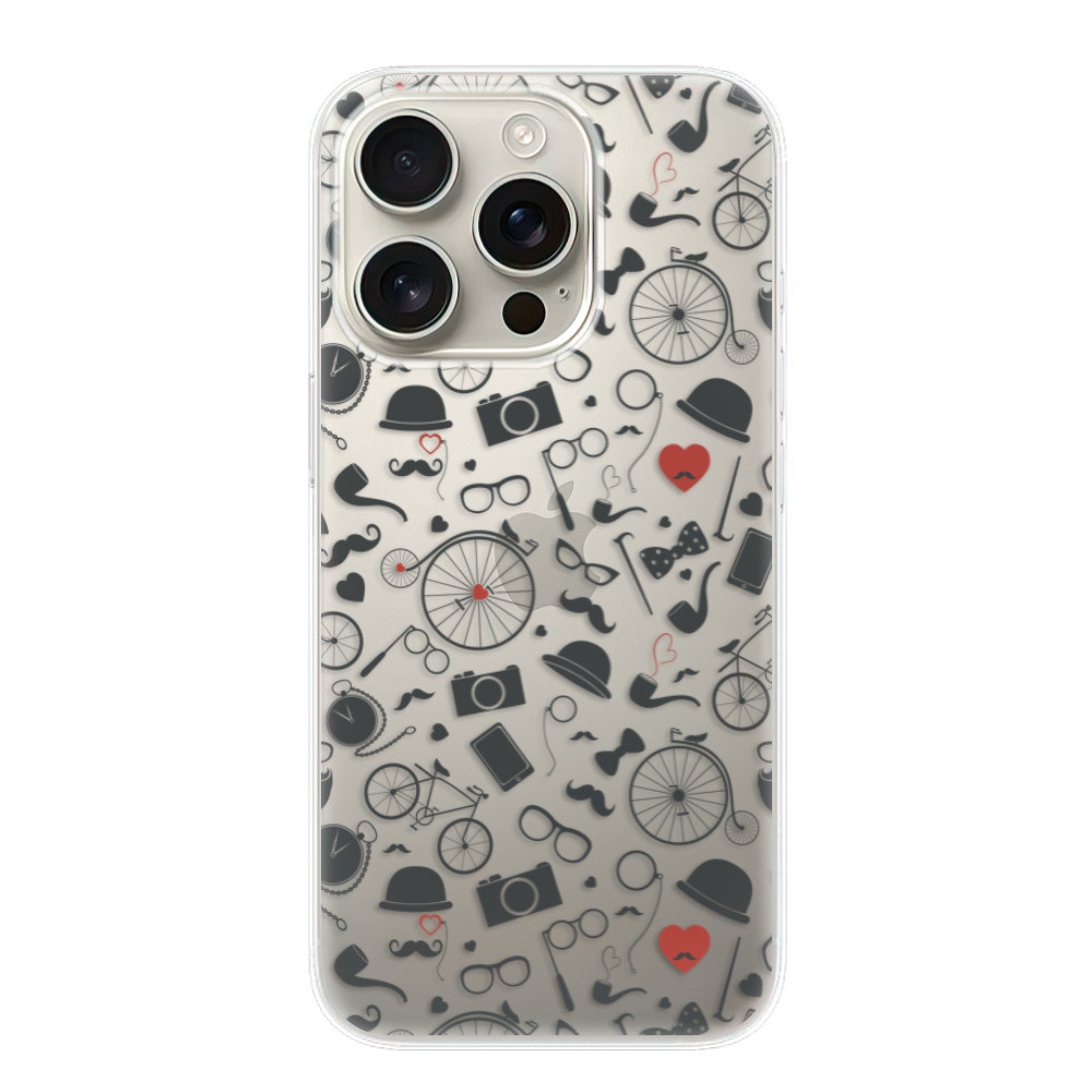 Odolné silikónové puzdro iSaprio - Vintage Pattern 01 - black - iPhone 16 Pro