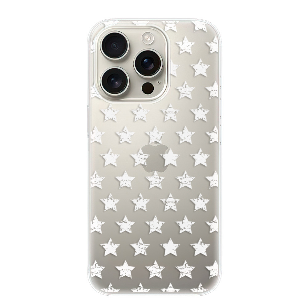 Odolné silikónové puzdro iSaprio - Stars Pattern - white - iPhone 16 Pro