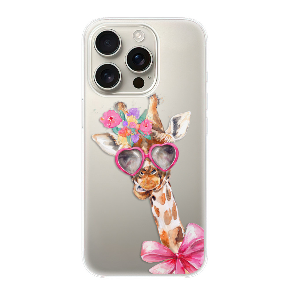 Odolné silikónové puzdro iSaprio - Lady Giraffe - iPhone 16 Pro