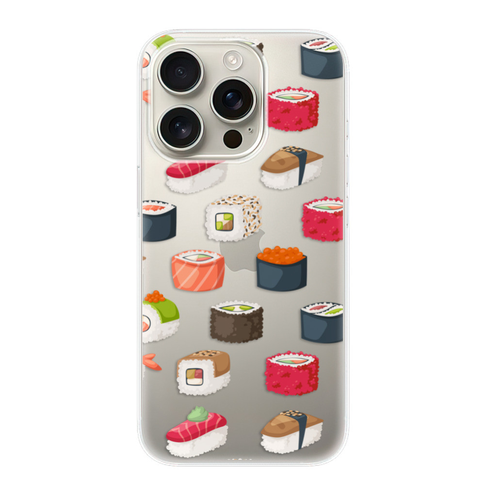 Odolné silikónové puzdro iSaprio - Sushi Pattern - iPhone 16 Pro