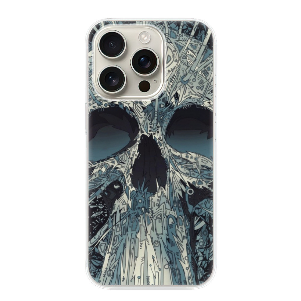 Odolné silikónové puzdro iSaprio - Abstract Skull - iPhone 16 Pro