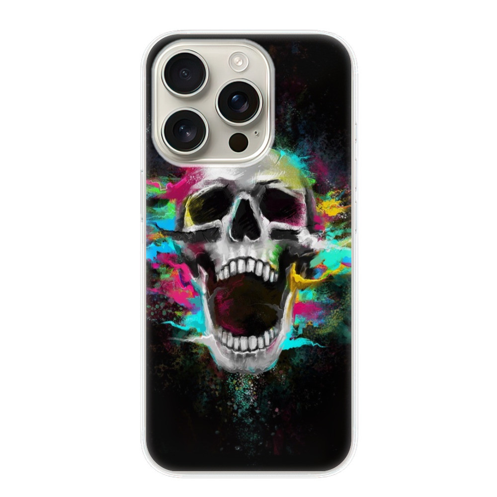 Odolné silikónové puzdro iSaprio - Skull in Colors - iPhone 16 Pro