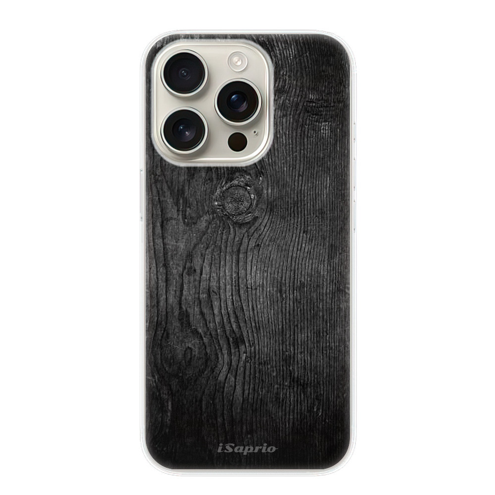 Odolné silikónové puzdro iSaprio - Black Wood 13 - iPhone 16 Pro