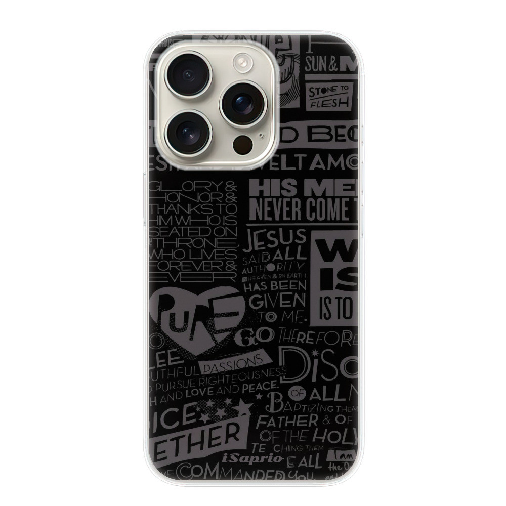 Odolné silikónové puzdro iSaprio - Text 01 - iPhone 16 Pro