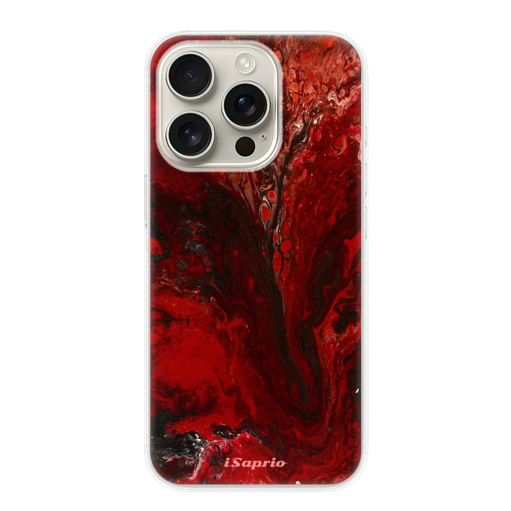 Odolné silikónové puzdro iSaprio - RedMarble 17 - iPhone 16 Pro