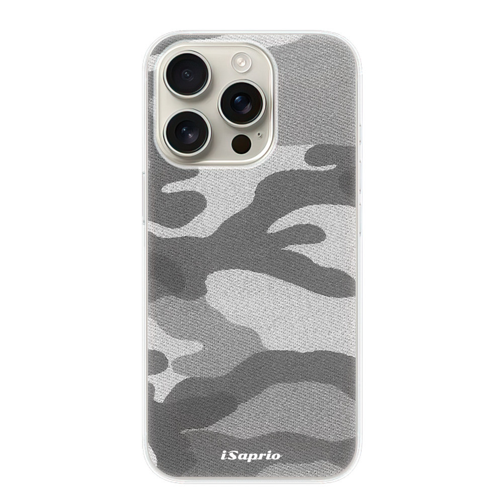 Odolné silikónové puzdro iSaprio - Gray Camuflage 02 - iPhone 16 Pro