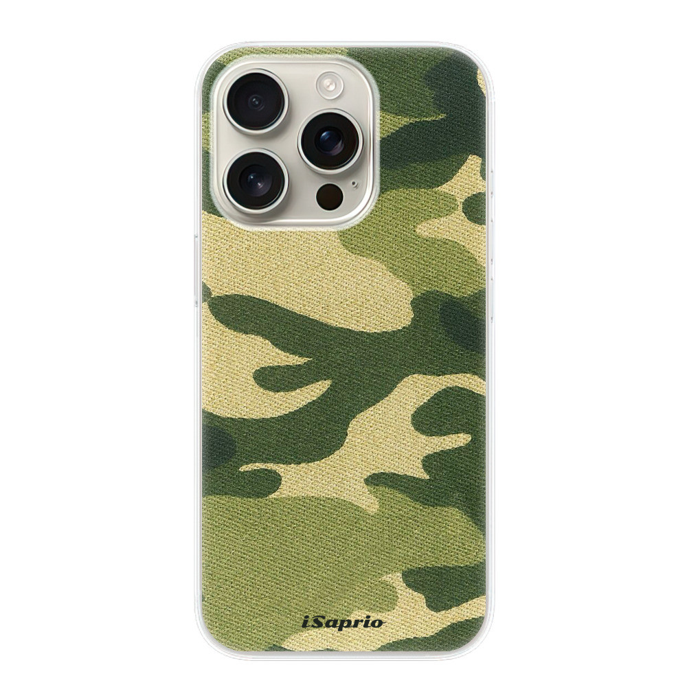 Odolné silikónové puzdro iSaprio - Green Camuflage 01 - iPhone 16 Pro