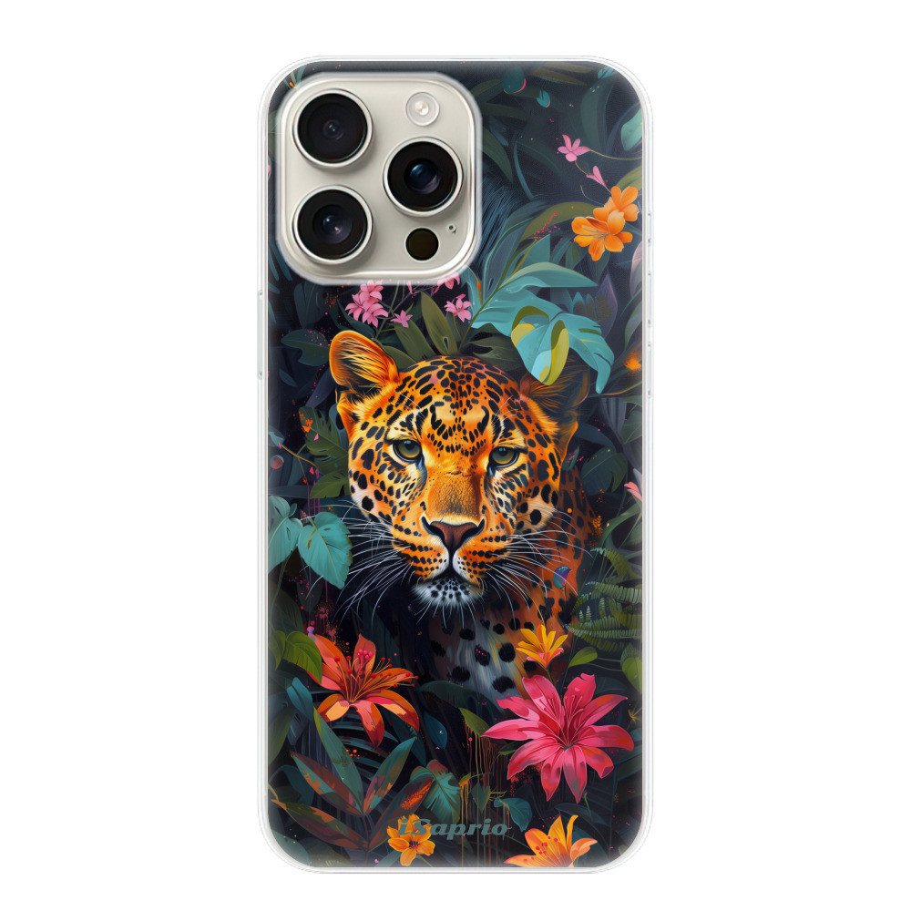 Odolné silikónové puzdro iSaprio - Flower Jaguar - iPhone 16 Pro Max