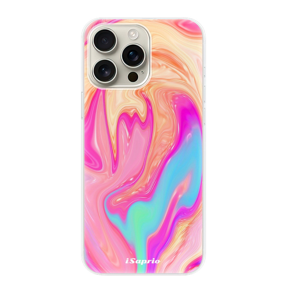 Odolné silikónové puzdro iSaprio - Orange Liquid - iPhone 16 Pro Max