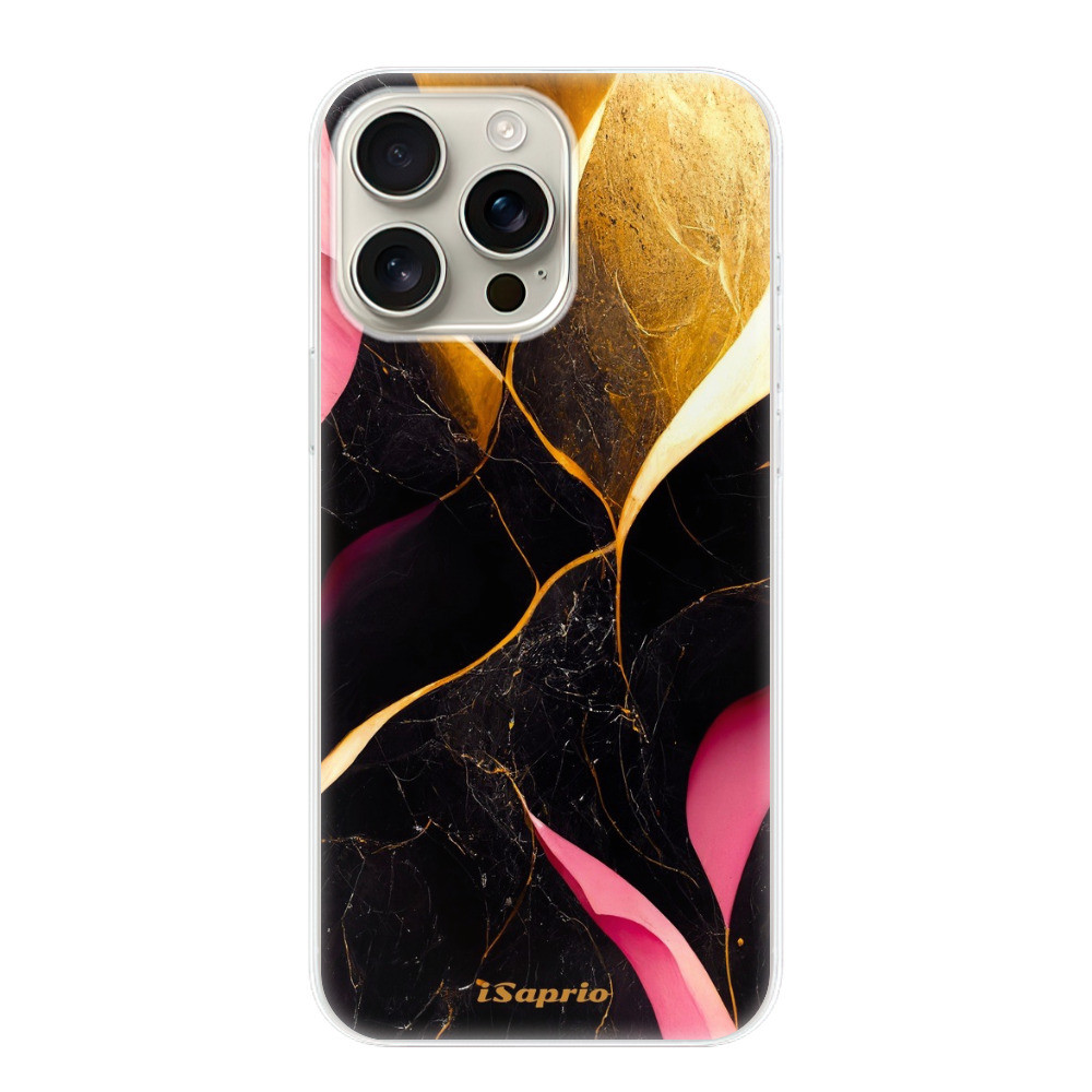 Odolné silikónové puzdro iSaprio - Gold Pink Marble - iPhone 16 Pro Max