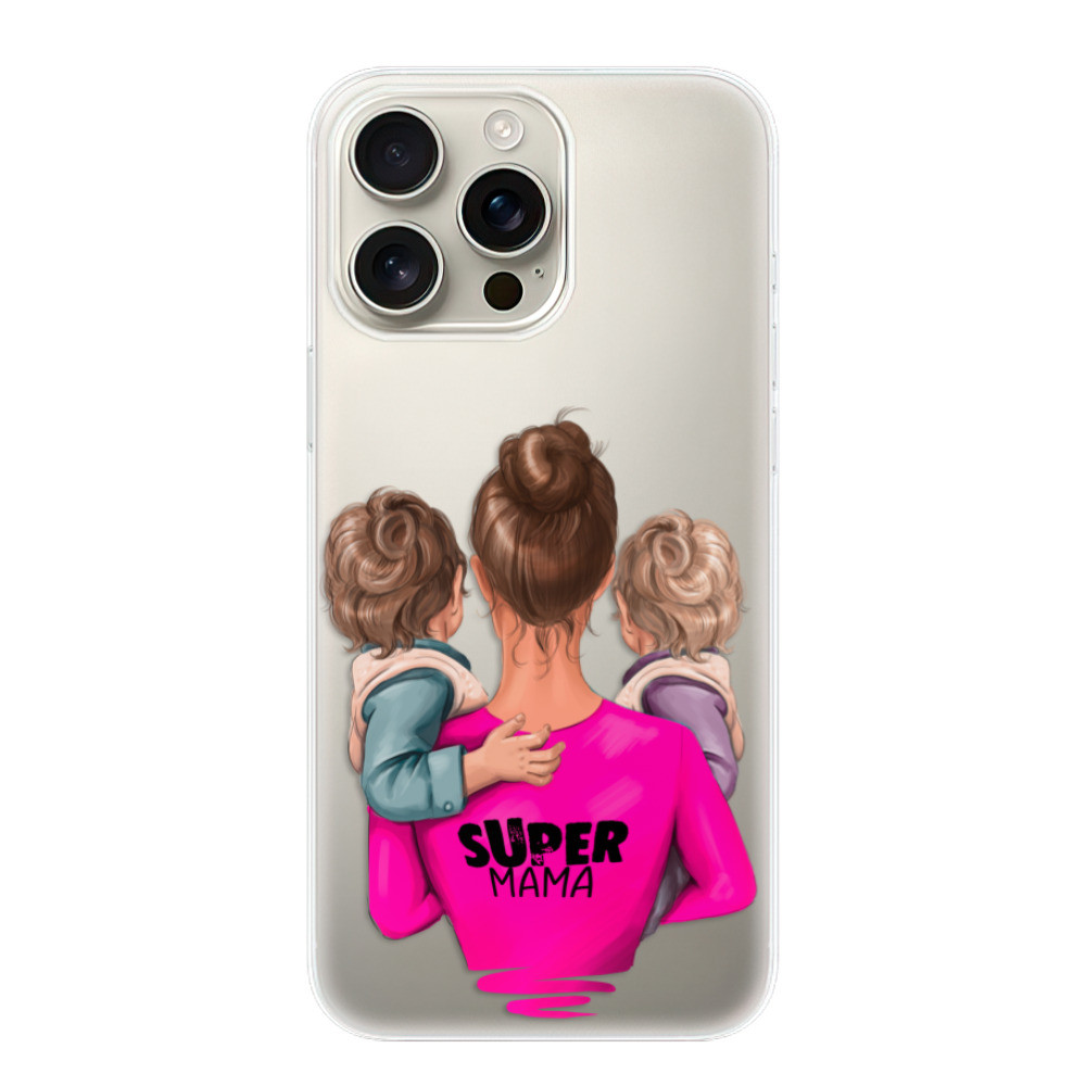 Odolné silikónové puzdro iSaprio - Super Mama - Two Boys - iPhone 16 Pro Max