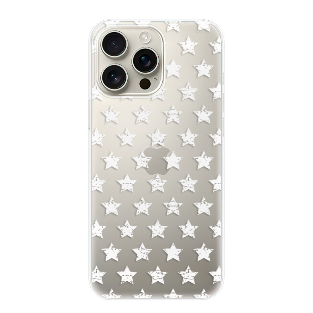 Odolné silikónové puzdro iSaprio - Stars Pattern - white - iPhone 16 Pro Max
