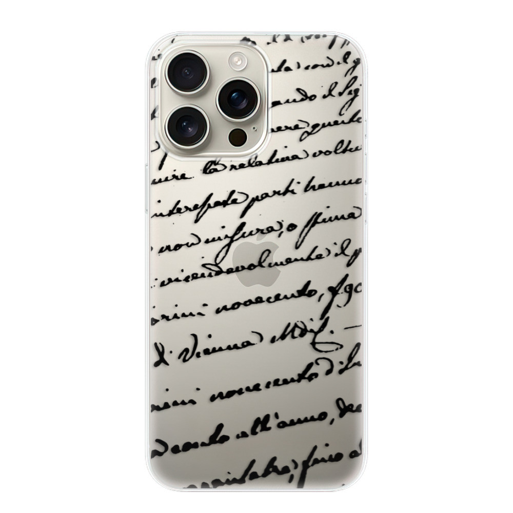 Odolné silikónové puzdro iSaprio - Handwriting 01 - black - iPhone 16 Pro Max