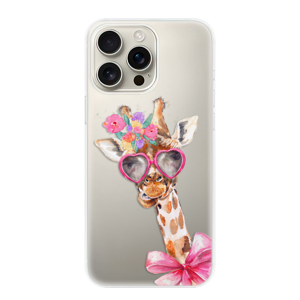 Odolné silikónové puzdro iSaprio - Lady Giraffe - iPhone 16 Pro Max