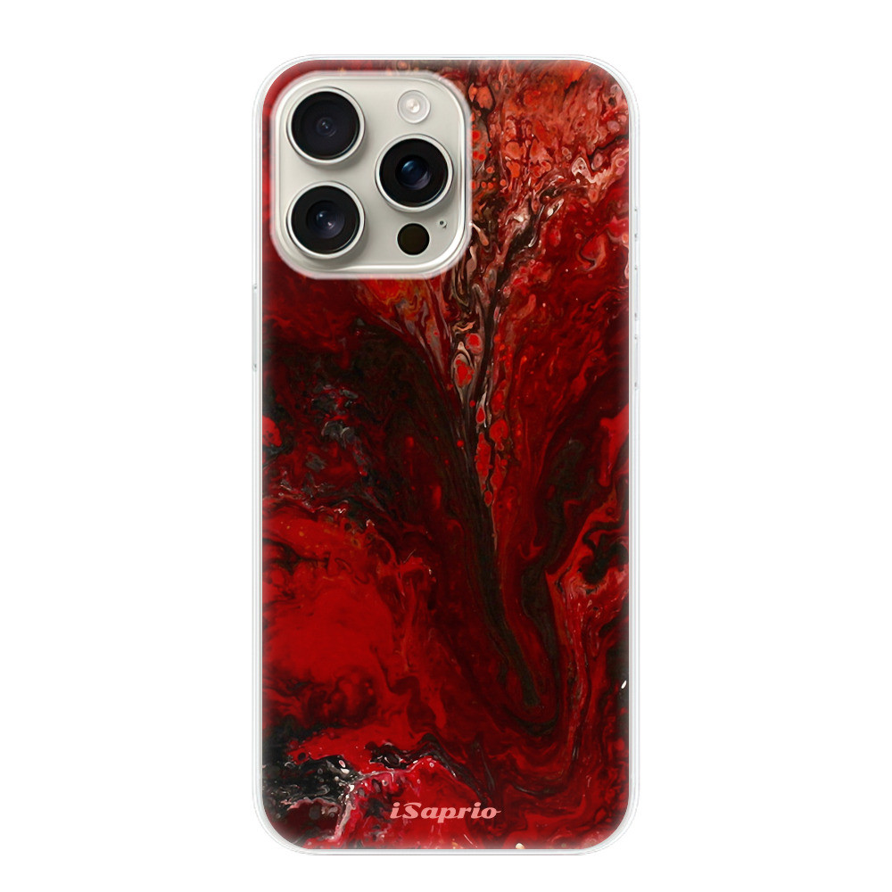 Odolné silikónové puzdro iSaprio - RedMarble 17 - iPhone 16 Pro Max