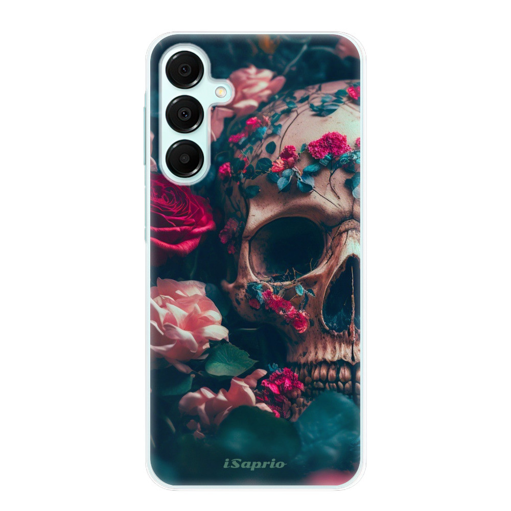 Odolné silikónové puzdro iSaprio - Skull in Roses - Samsung Galaxy A16 5G