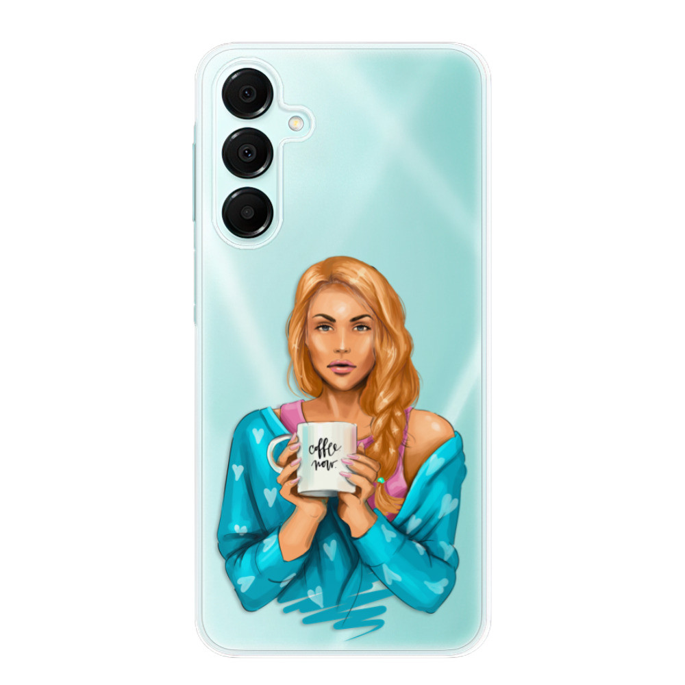 Odolné silikónové puzdro iSaprio - Coffe Now - Redhead - Samsung Galaxy A16 5G