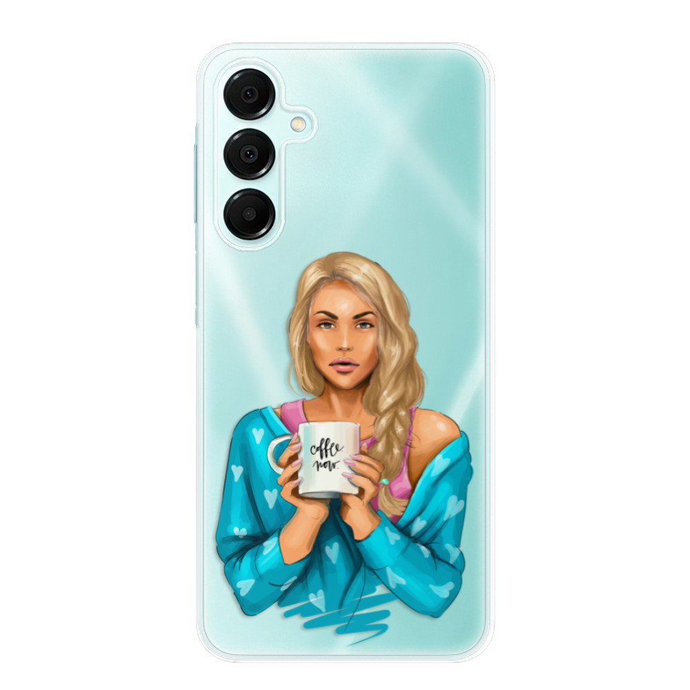 Odolné silikónové puzdro iSaprio - Coffe Now - Blond - Samsung Galaxy A16 5G