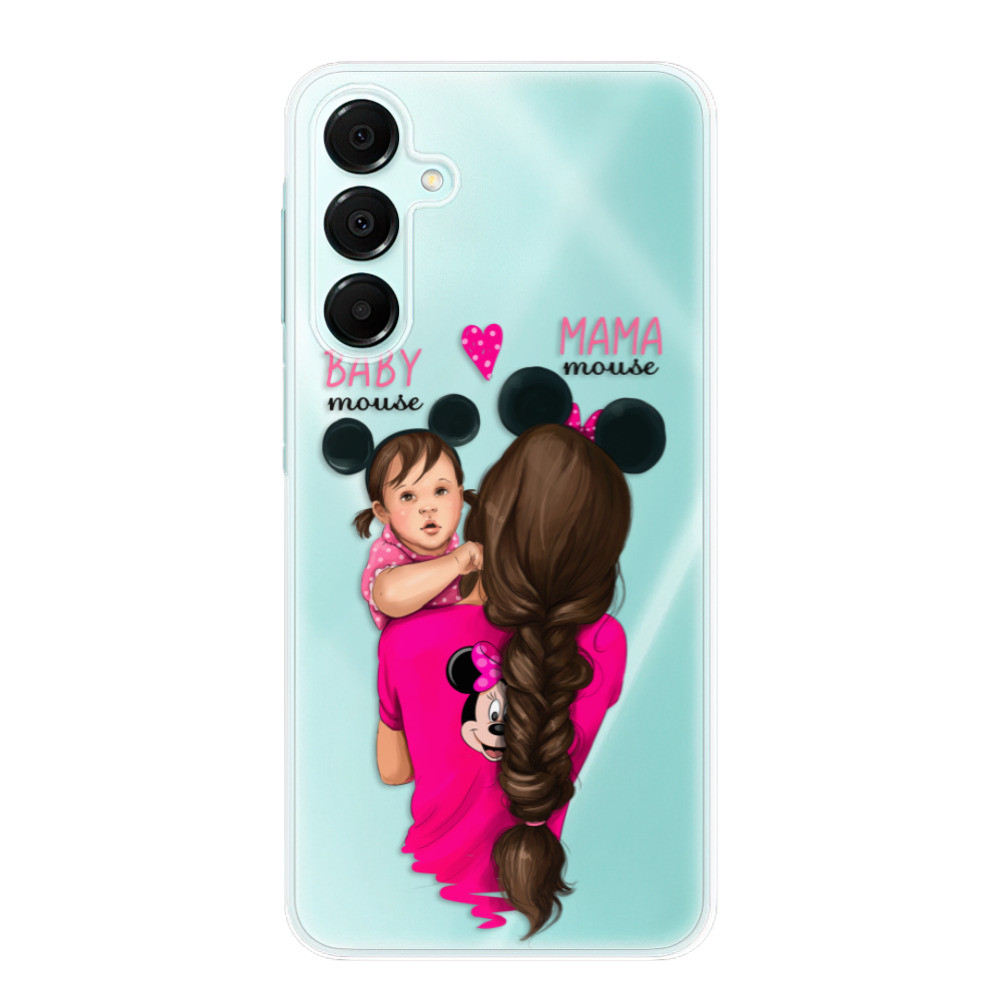 Odolné silikónové puzdro iSaprio - Mama Mouse Brunette and Girl - Samsung Galaxy A16 5G