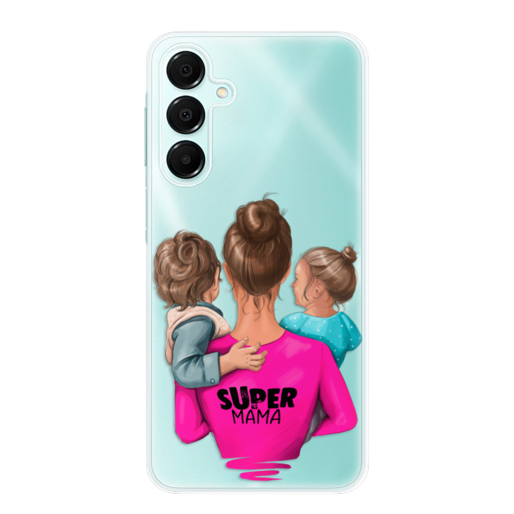 Odolné silikónové puzdro iSaprio - Super Mama - Boy and Girl - Samsung Galaxy A16 5G