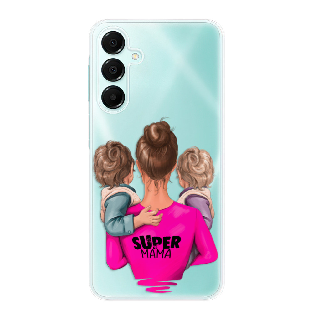 Odolné silikónové puzdro iSaprio - Super Mama - Two Boys - Samsung Galaxy A16 5G