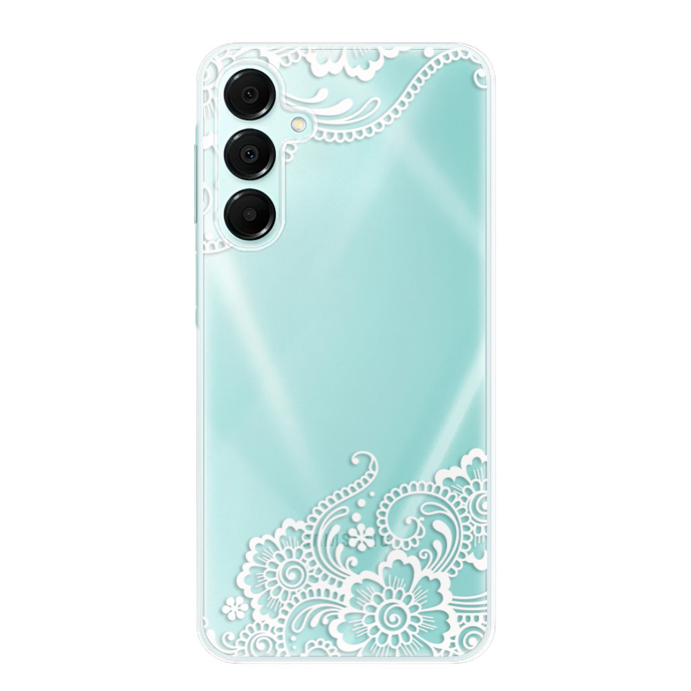 Odolné silikónové puzdro iSaprio - White Lace 02 - Samsung Galaxy A16 5G