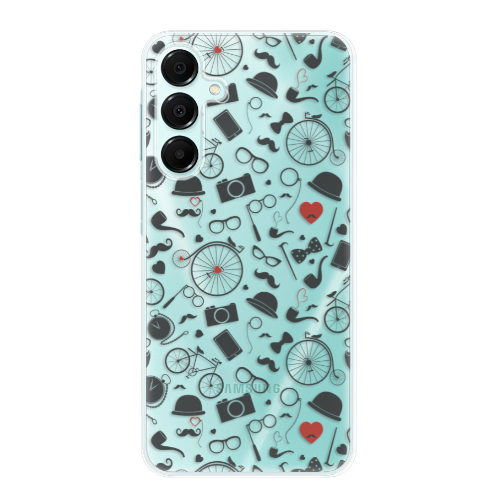 Odolné silikónové puzdro iSaprio - Vintage Pattern 01 - black - Samsung Galaxy A16 5G