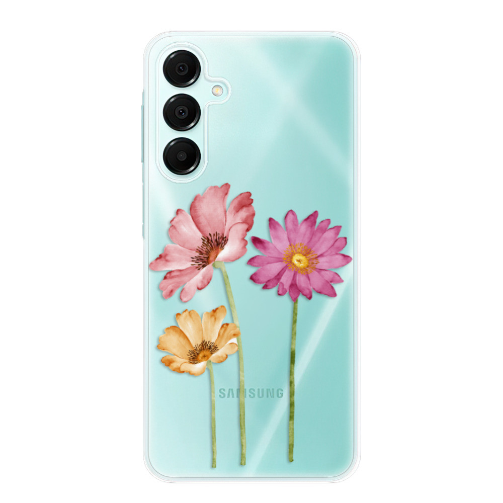 Odolné silikónové puzdro iSaprio - Three Flowers - Samsung Galaxy A16 5G