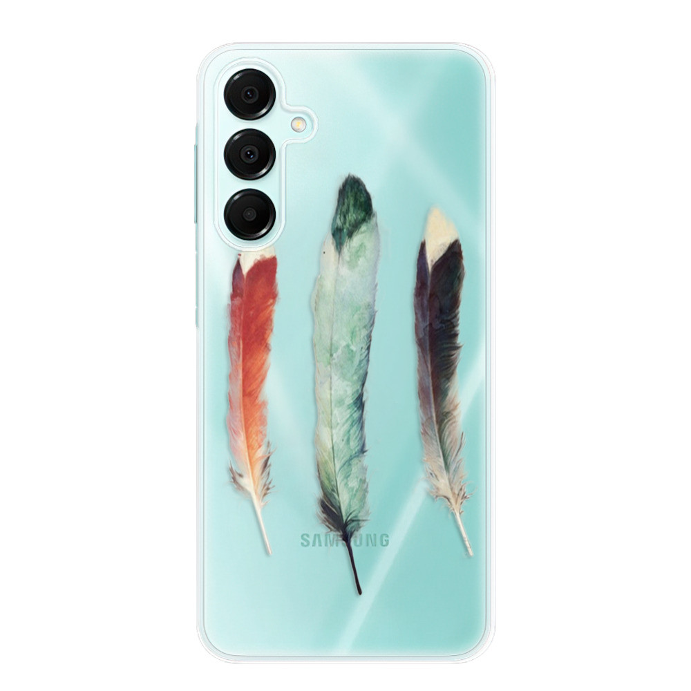 Odolné silikónové puzdro iSaprio - Three Feathers - Samsung Galaxy A16 5G