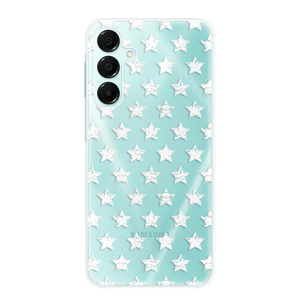 Odolné silikónové puzdro iSaprio - Stars Pattern - white - Samsung Galaxy A16 5G