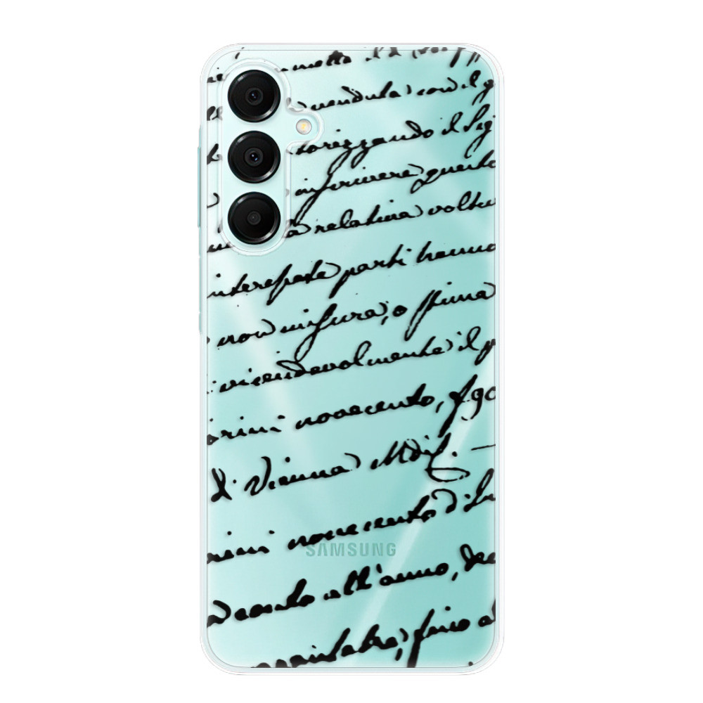 Odolné silikónové puzdro iSaprio - Handwriting 01 - black - Samsung Galaxy A16 5G